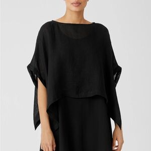 Eileen Fisher Organic Gauze Linen Poncho